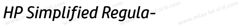 HP Simplified Regula字体转换